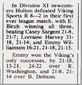 Clipping: Holton's first league match